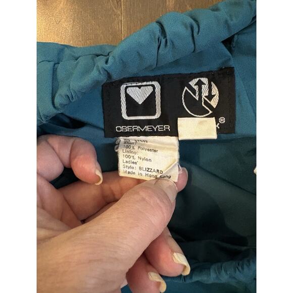 Obermeyer Womens 10 Ski Snow Pants Blizzard Blue Waterproof Insulated Vintage - Picture 12 of 14